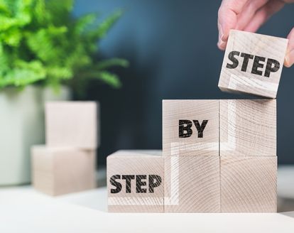 stacking wooden blocks