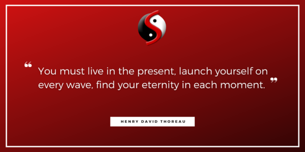 Quote - You must live in the present, launch yourself on every wave, find your eternity in each moment. 